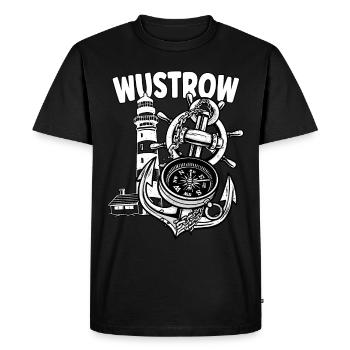 Wustrow - Men's Premium Organic T-Shirt - black - Front - Nico (187cm)