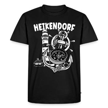 Heikendorf - Men's Premium Organic T-Shirt - black - Front - Nico (187cm)