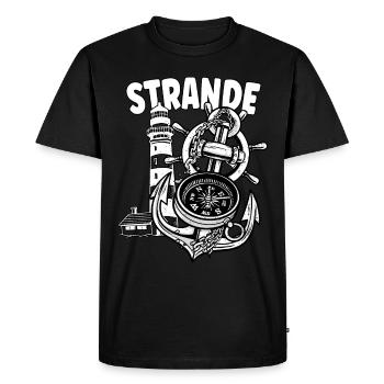 Plages - T-shirt Premium bio Homme - noir - Devant - Nico (187cm)