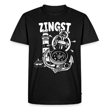 Zingst - Men's Premium Organic T-Shirt - black - Front - Nico (187cm)