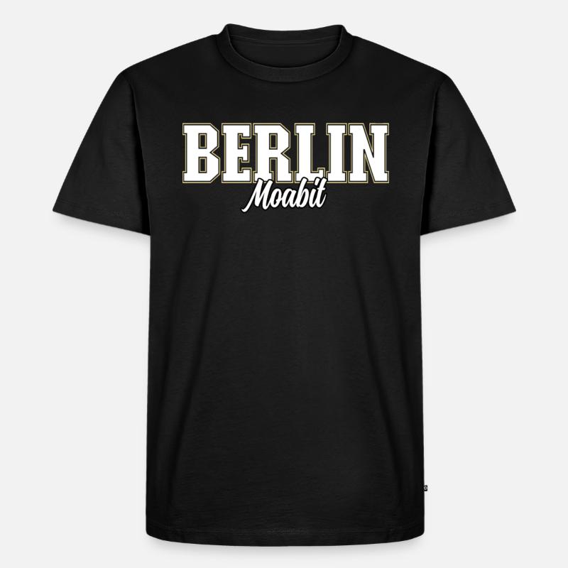 Berlin Moabit - Männer Premium Bio T-Shirt - Schwarz