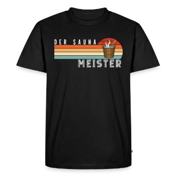 Sauna - T-shirt Premium bio Homme - noir - Devant - Nico (187cm)