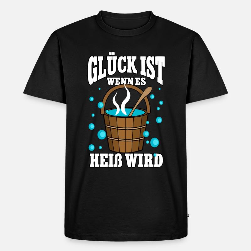 Sauna - Männer Premium Bio T-Shirt - Schwarz
