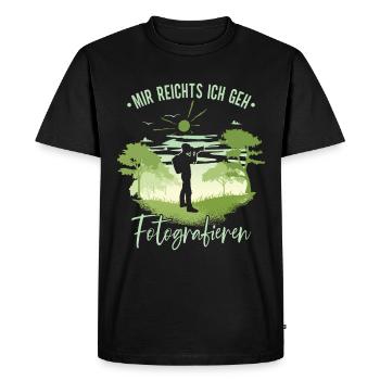 Fotografieren Fotografen - Männer Premium Bio T-Shirt - Schwarz - Vorne - Nico (187cm)