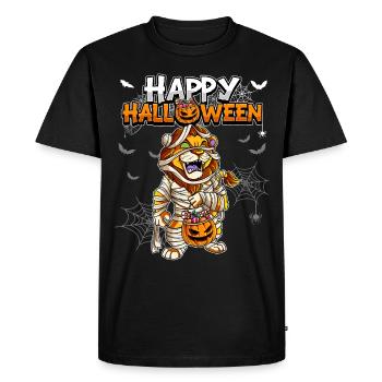 Maman Lion d’Halloween - T-shirt Premium bio Homme - noir - Devant - Nico (187cm)