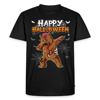 Halloween Bear Zombie - Men's Premium Organic T-Shirt - black - Front - Nico (187cm)