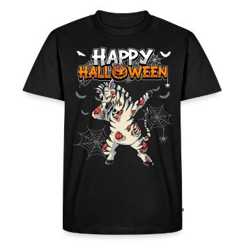 Halloween Zebra Zombie - Men's Premium Organic T-Shirt - black - Front - Nico (187cm)