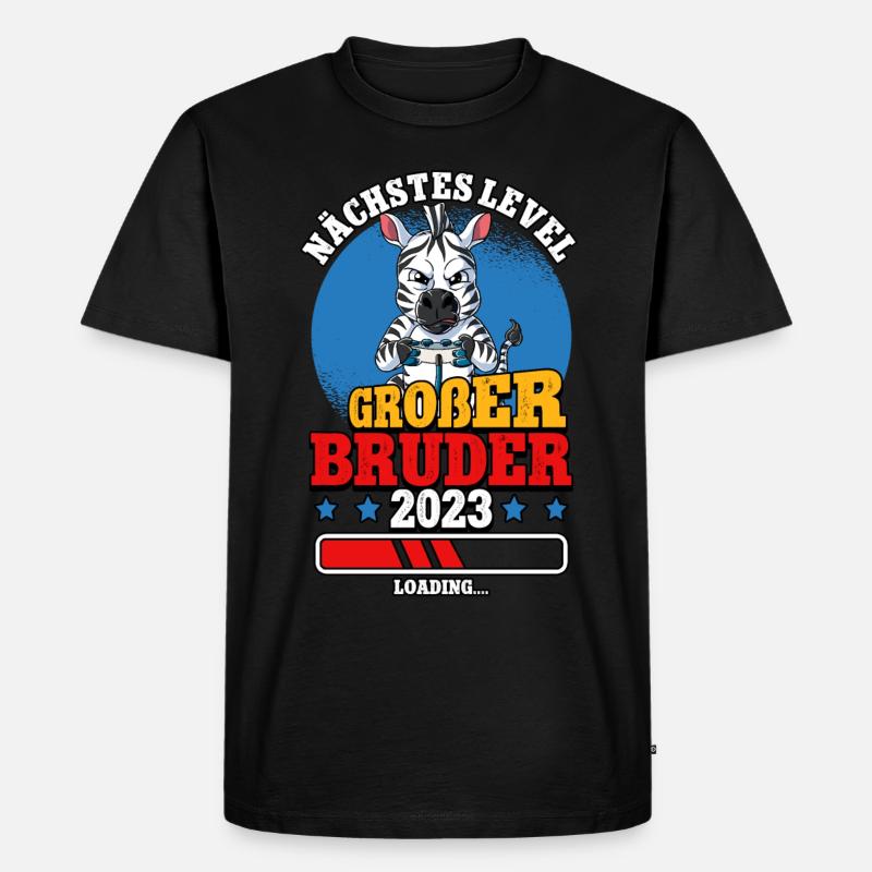 Nächstes Level Großer Bruder 2023 - Männer Premium Bio T-Shirt - Schwarz