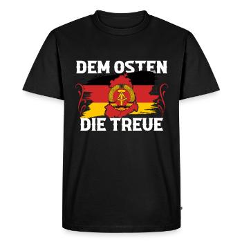 Allemagne de l’Est Tshirt Hommes Ossi Dresde NVA RDA - T-shirt Premium bio Homme - noir - Devant - Nico (187cm)