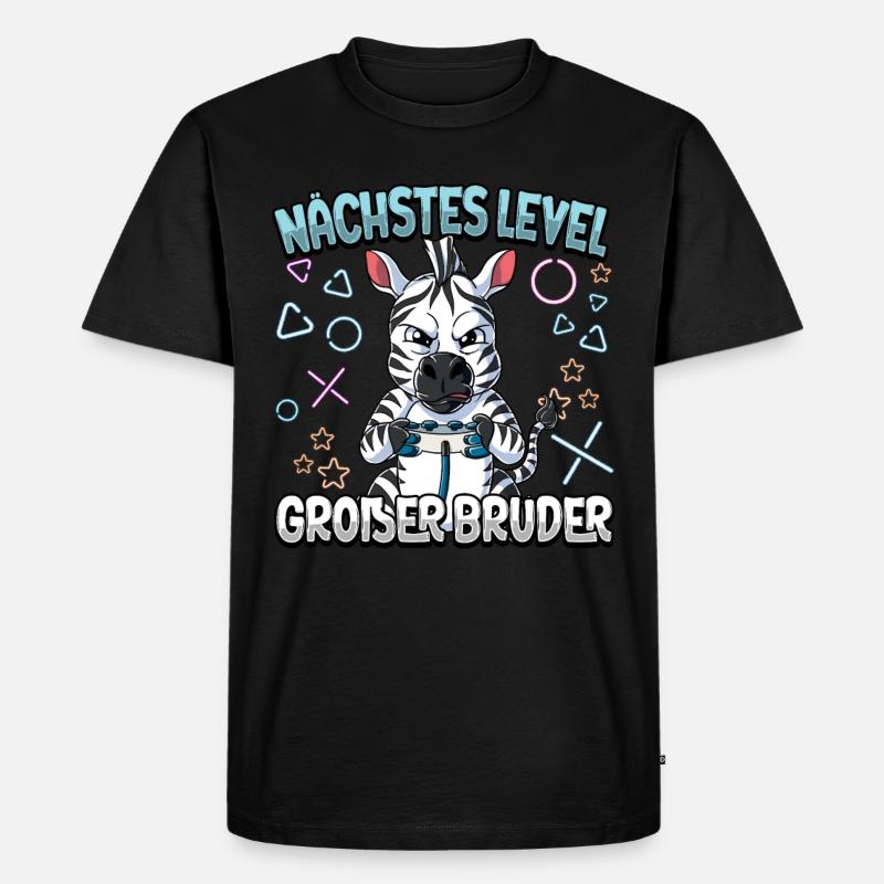 Nächstes Level Großer Bruder - Männer Premium Bio T-Shirt - Schwarz