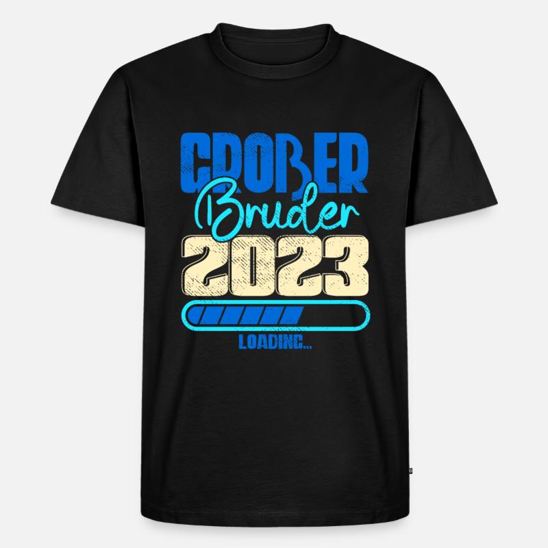 Großer Bruder Loading 2023 - Männer Premium Bio T-Shirt - Schwarz