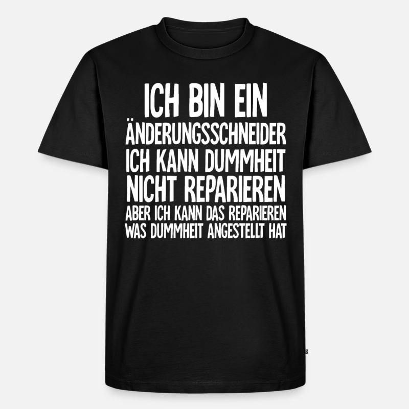 Änderungsschneider - Männer Premium Bio T-Shirt - Schwarz