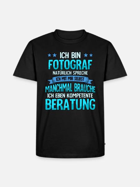 Fotograf - Männer Premium Bio T-Shirt - Schwarz