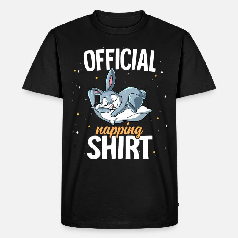 Sleeping Rabbit Officiel Napping - T-shirt Premium bio Homme - noir