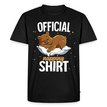 Sleeping Bear Official Napping - Men's Premium Organic T-Shirt - black - Front - Nico (187cm)