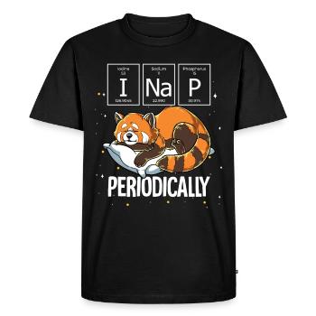 Panda roux endormi Je fais une sieste périodiquement - T-shirt Premium bio Homme - noir - Devant - Nico (187cm)