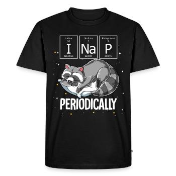 Raton laveur endormi I Sieste périodique - T-shirt Premium bio Homme - noir - Devant - Nico (187cm)