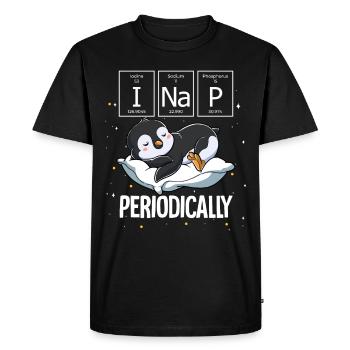 Sleeping Penguin I Nap Periodically - Men's Premium Organic T-Shirt - black - Front - Nico (187cm)