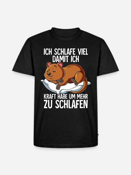 Ich Schlafe Quokka - Männer Premium Bio T-Shirt - Schwarz
