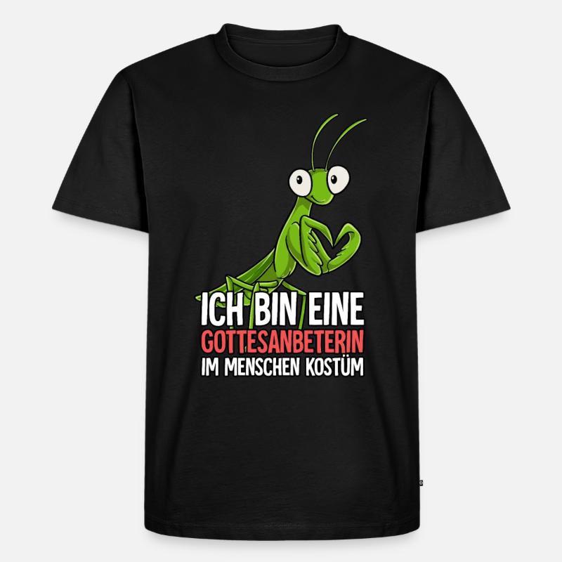Ich Bin Eine Gottesanbeterin - Männer Premium Bio T-Shirt - Schwarz
