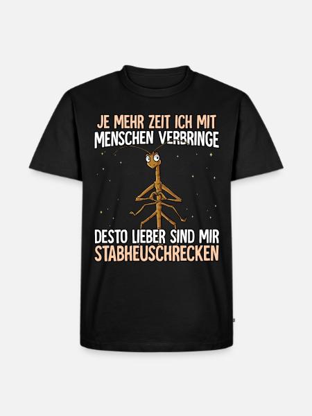 Stabheuschrecke - Männer Premium Bio T-Shirt - Schwarz
