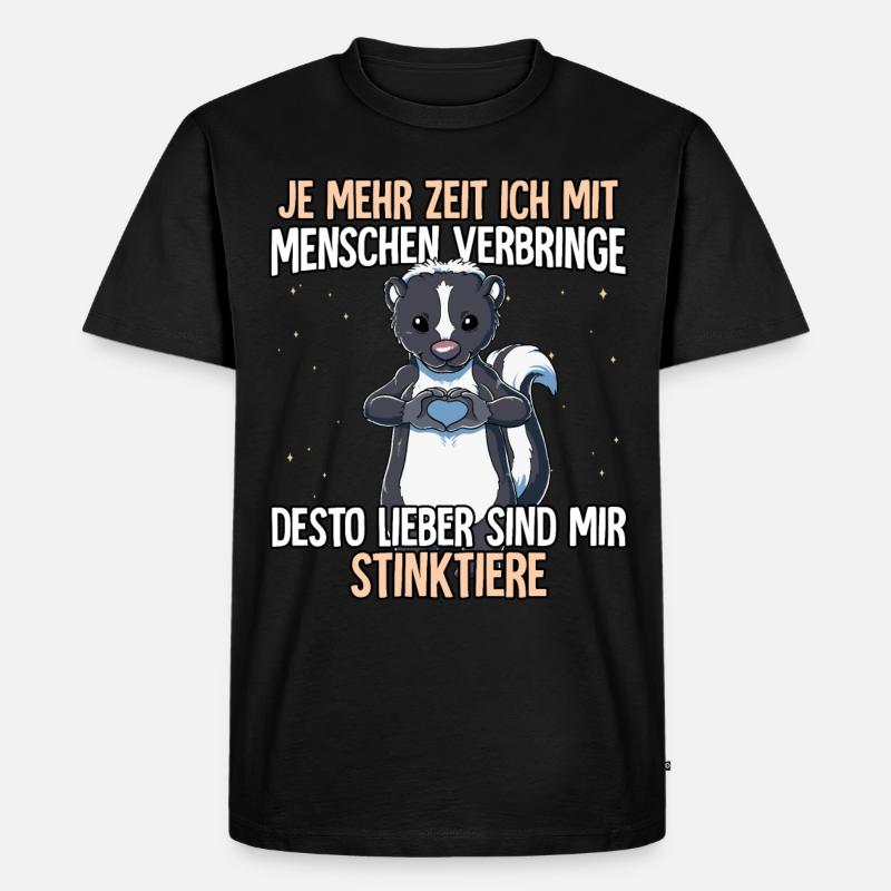 Stinktier - Männer Premium Bio T-Shirt - Schwarz