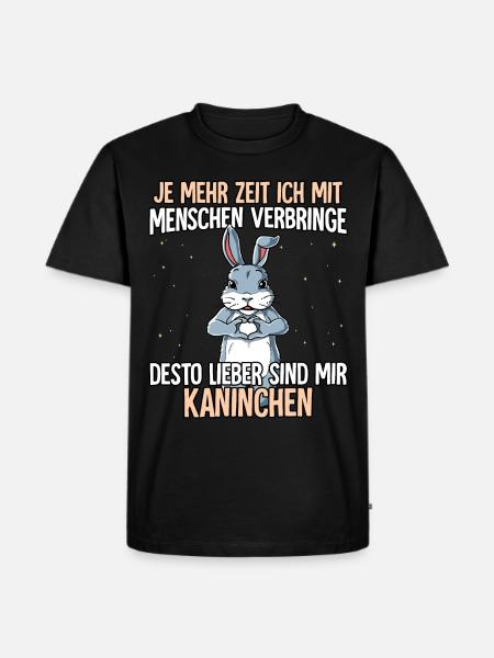 Hase - Männer Premium Bio T-Shirt - Schwarz