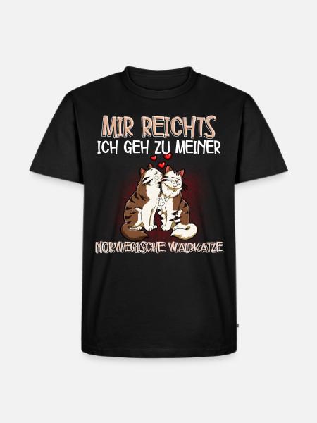 Norwegische Waldkatze - Männer Premium Bio T-Shirt - Schwarz
