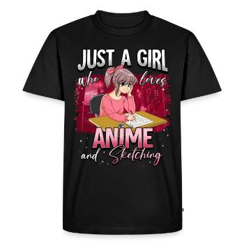 Anime Otaku Weeb - T-shirt Premium bio Homme - noir - Devant - Nico (187cm)