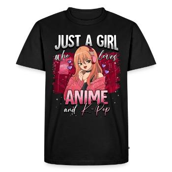 Anime Otaku Weeb - T-shirt Premium bio Homme - noir - Devant - Nico (187cm)