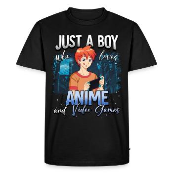 Anime Otaku Weeb - T-shirt Premium bio Homme - noir - Devant - Nico (187cm)