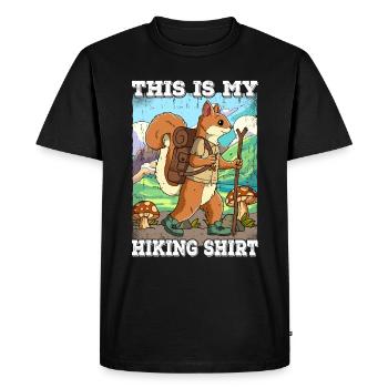 Ceci est mon errance de randonnée - T-shirt Premium bio Homme - noir - Devant - Nico (187cm)