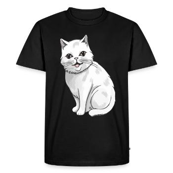 Joli chat pour les amoureux des chats - T-shirt Premium bio Homme - noir - Devant - Nico (187cm)