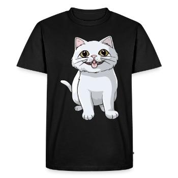 Chaton mignon pour les propriétaires de chats - T-shirt Premium bio Homme - noir - Devant - Nico (187cm)