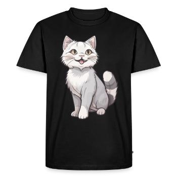 Chat mignon pour les amoureux des chats - T-shirt Premium bio Homme - noir - Devant - Nico (187cm)