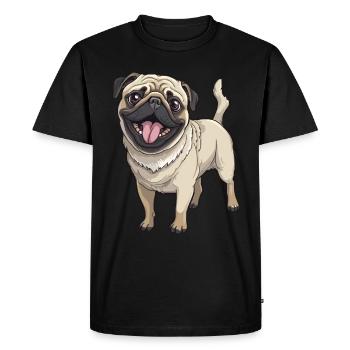 Faithful pooch Boxer - Men's Premium Organic T-Shirt - black - Front - Nico (187cm)