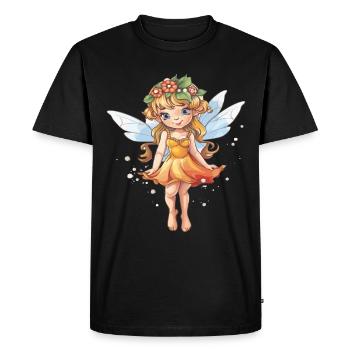 Petite Fée Fée Magie des Fées - T-shirt Premium bio Homme - noir - Devant - Nico (187cm)