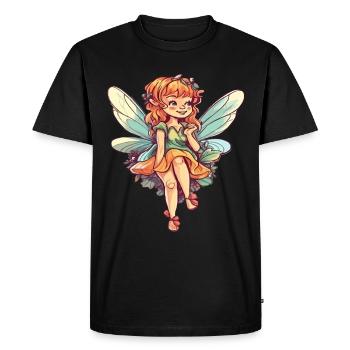 Fée Marraine Fantaisie Magique - T-shirt Premium bio Homme - noir - Devant - Nico (187cm)