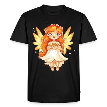 Fée Ange Magique Anges Ailes Enchanteresses - T-shirt Premium bio Homme - noir - Devant - Nico (187cm)
