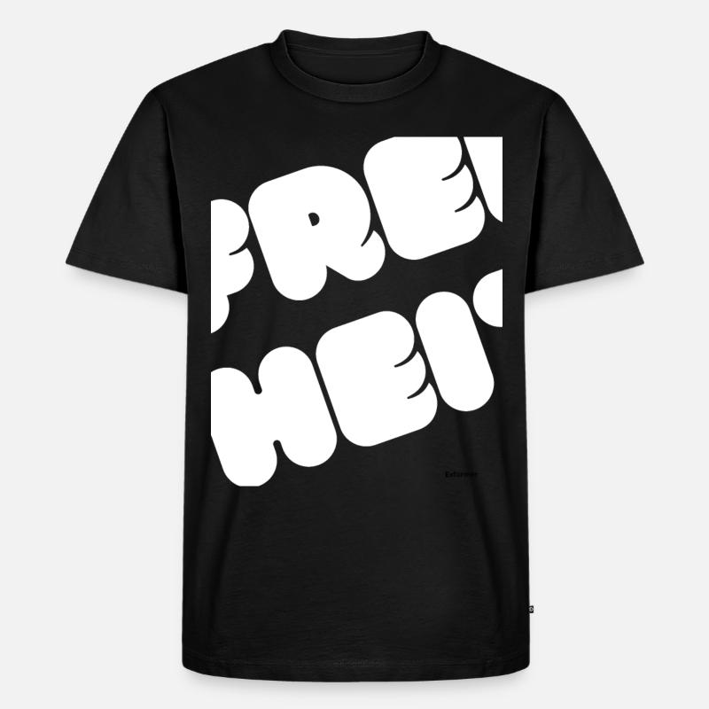 Frei-heit - Männer Premium Bio T-Shirt - Schwarz