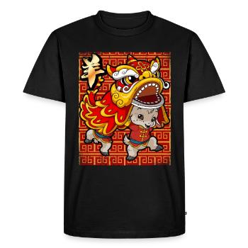Année de la chèvre Nouvel An lunaire chinois - T-shirt Premium bio Homme - noir - Devant - Nico (187cm)