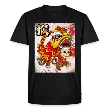 Year of the Monkey Lunar New Year Chinese - Men's Premium Organic T-Shirt - black - Front - Nico (187cm)