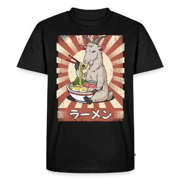 ramen goat noodle soup ramen - Men's Premium Organic T-Shirt - black - Front - Nico (187cm)