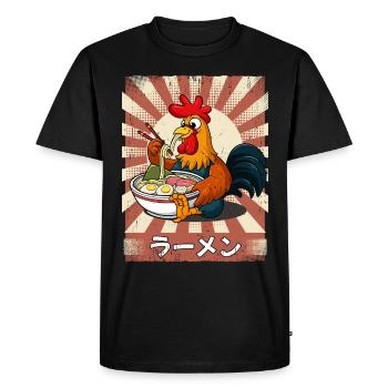 ramen rooster noodle soup ramen - Men's Premium Organic T-Shirt - black - Front - Nico (187cm)