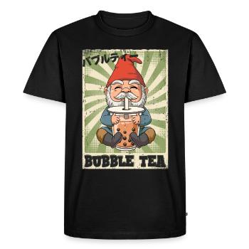 Boba Tea Gnome Bubble Tea - Men's Premium Organic T-Shirt - black - Front - Nico (187cm)