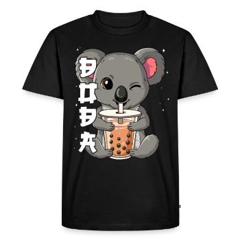 Boba Tea Koala Bubble Tea - T-shirt Premium bio Homme - noir - Devant - Nico (187cm)