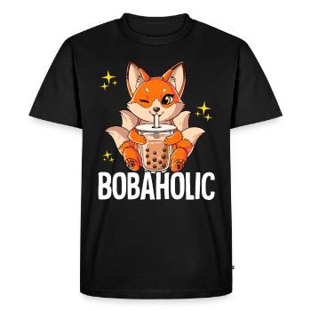 Kit de thé à bulles Boba Thé Bobaholic - T-shirt Premium bio Homme - noir - Devant - Nico (187cm)