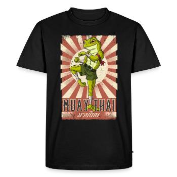 Muay Thai - Men's Premium Organic T-Shirt - black - Front - Nico (187cm)