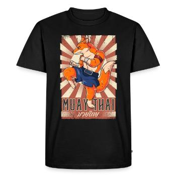 Muay Thai - Men's Premium Organic T-Shirt - black - Front - Nico (187cm)