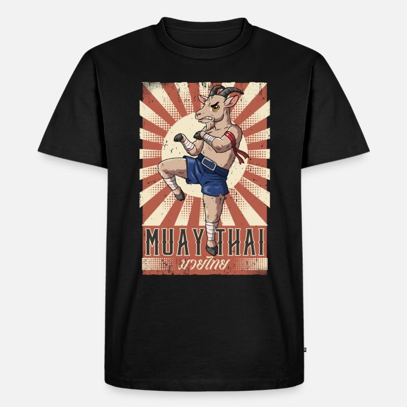 Muay Thai - Männer Premium Bio T-Shirt - Schwarz